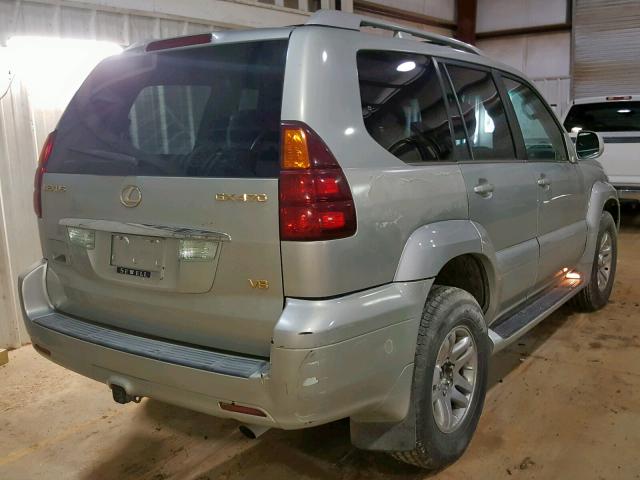 JTJBT20X830002511 - 2003 LEXUS GX 470 SILVER photo 4