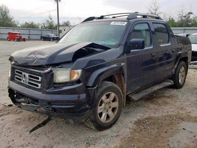 2HJYK16426H501338 - 2006 HONDA RIDGELINE BLACK photo 2