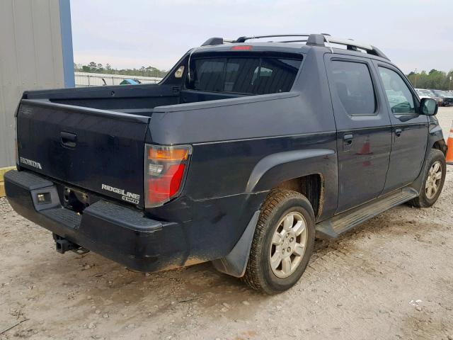 2HJYK16426H501338 - 2006 HONDA RIDGELINE BLACK photo 4