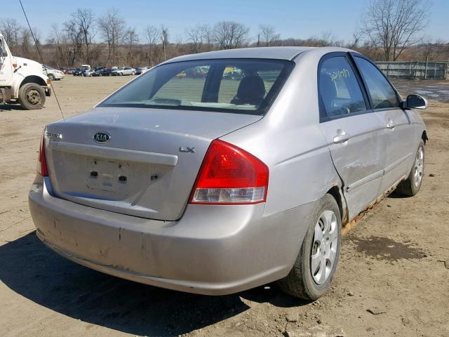 KNAFE221595603357 - 2009 KIA SPECTRA EX SILVER photo 4