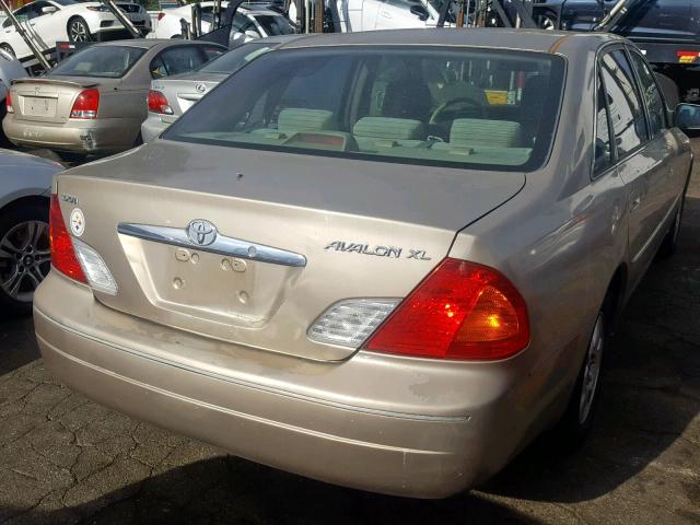 4T1BF28BXYU004341 - 2000 TOYOTA AVALON XL BEIGE photo 4