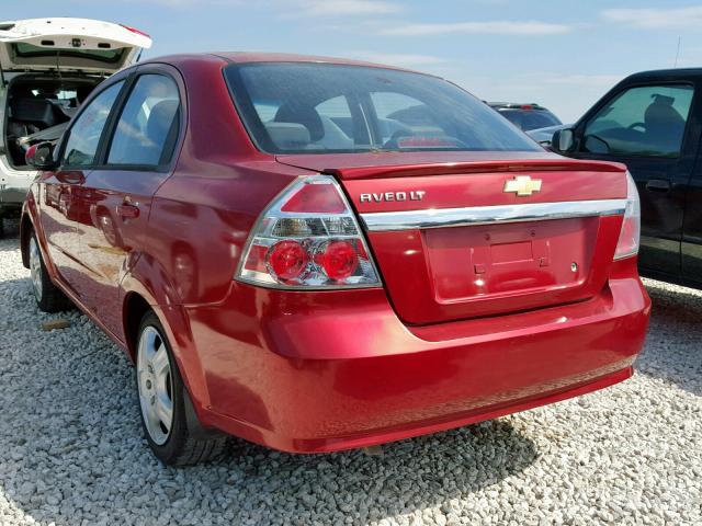 KL1TG5DE5BB236508 - 2011 CHEVROLET AVEO LT RED photo 3