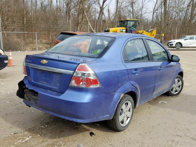 KL1TD56E29B659238 - 2009 CHEVROLET AVEO LS BLUE photo 4