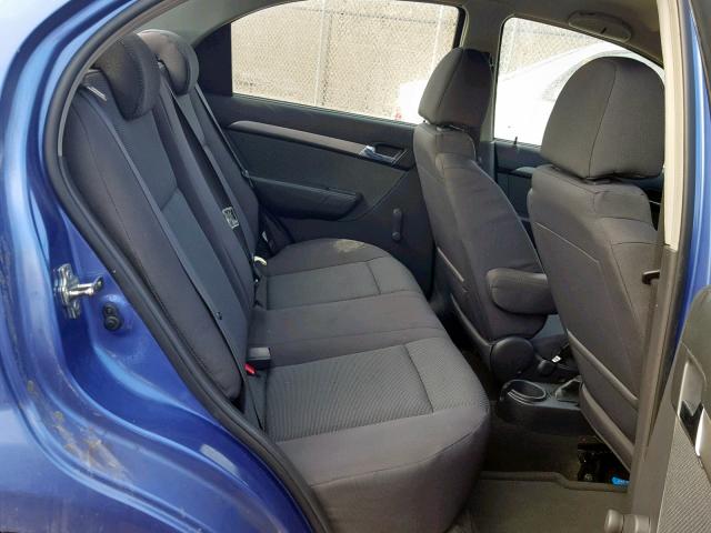 KL1TD56E29B659238 - 2009 CHEVROLET AVEO LS BLUE photo 6
