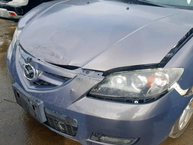 JM1BK324X71701718 - 2007 MAZDA 3 S GRAY photo 9