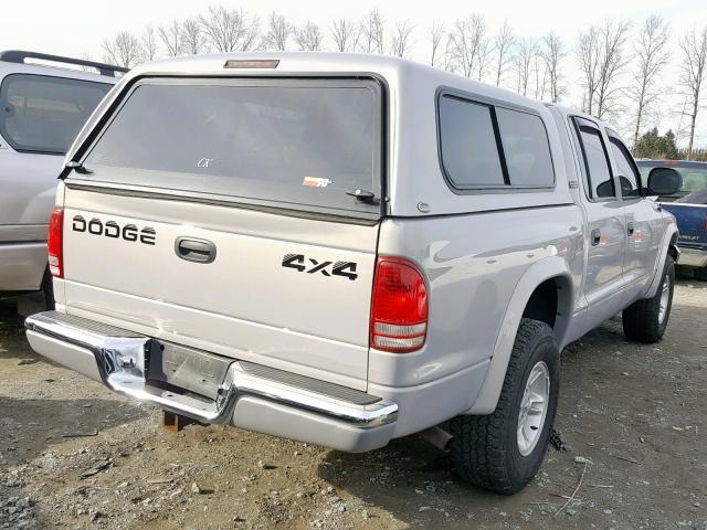 1B7HG2AZ1YS774863 - 2000 DODGE DAKOTA QUA SILVER photo 4