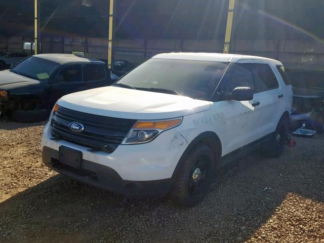 1FM5K8AR1EGB85942 - 2014 FORD EXPLORER P WHITE photo 2