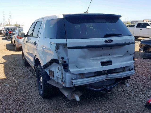 1FM5K8AR1EGB85942 - 2014 FORD EXPLORER P WHITE photo 3