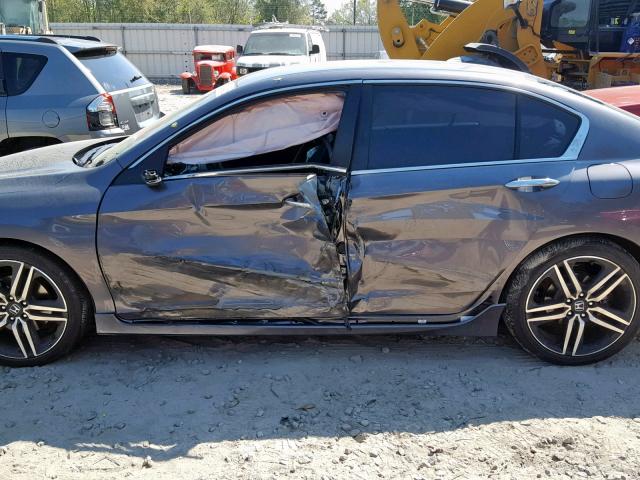 1HGCR2F11HA265693 - 2017 HONDA ACCORD SPO GRAY photo 10