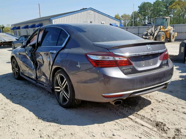1HGCR2F11HA265693 - 2017 HONDA ACCORD SPO GRAY photo 3