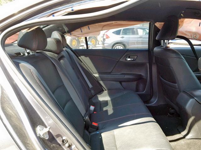 1HGCR2F11HA265693 - 2017 HONDA ACCORD SPO GRAY photo 6