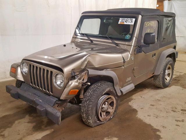 1J4FA29156P705496 - 2006 JEEP WRANGLER / BEIGE photo 2