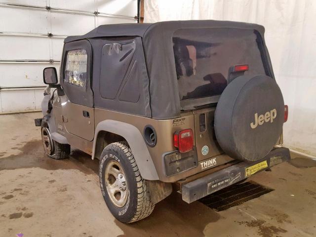 1J4FA29156P705496 - 2006 JEEP WRANGLER / BEIGE photo 3