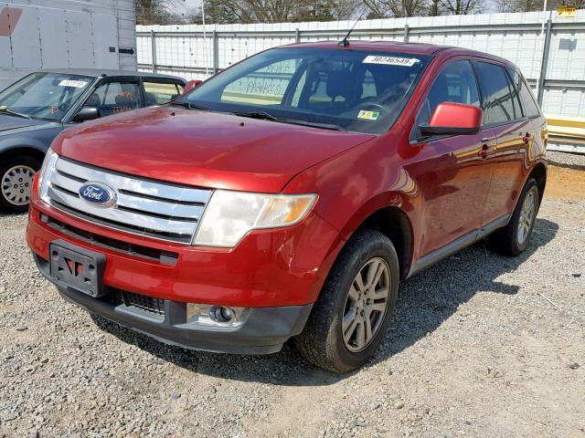 2FMDK48C88BA87394 - 2008 FORD EDGE SEL RED photo 2