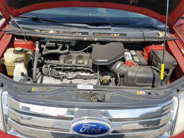 2FMDK48C88BA87394 - 2008 FORD EDGE SEL RED photo 7