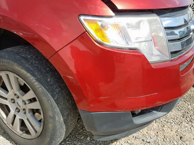 2FMDK48C88BA87394 - 2008 FORD EDGE SEL RED photo 9