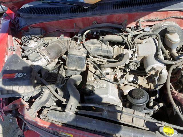 5TENM92N64Z427096 - 2004 TOYOTA TACOMA PRE RED photo 7