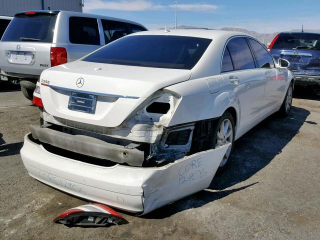 WDDNG71X27A049720 - 2007 MERCEDES-BENZ S 550 WHITE photo 4