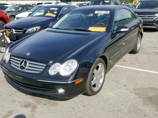 WDBTJ65J75F150236 - 2005 MERCEDES-BENZ CLK 320C BLACK photo 2