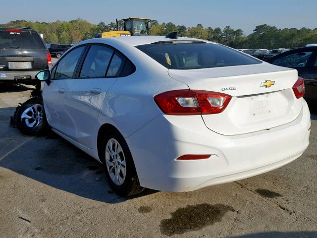 1G1BJ5SM3K7103452 - 2019 CHEVROLET CRUZE WHITE photo 3