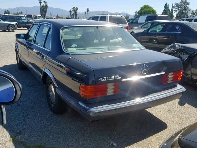 WDBCA35E4KA465909 - 1989 MERCEDES-BENZ 420 SEL BLUE photo 3