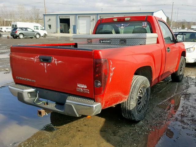 1GTCS149398120072 - 2009 GMC CANYON RED photo 4