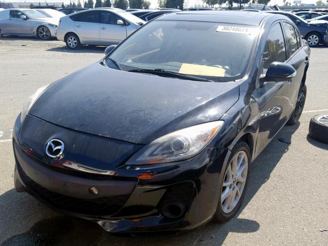 JM1BL1W91D1748266 - 2013 MAZDA 3 S BLACK photo 2