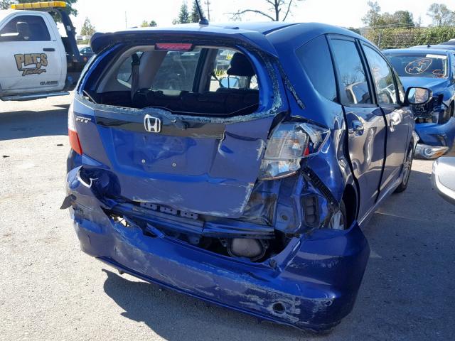 JHMGE8H44AC019378 - 2010 HONDA FIT SPORT BLUE photo 4