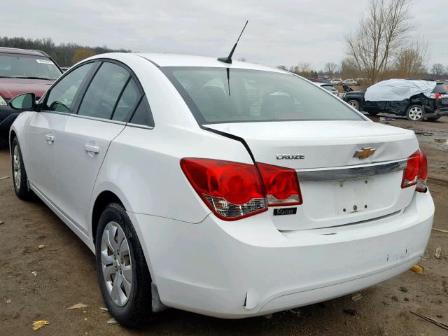 1G1PC5SH2C7290039 - 2012 CHEVROLET CRUZE LS WHITE photo 3