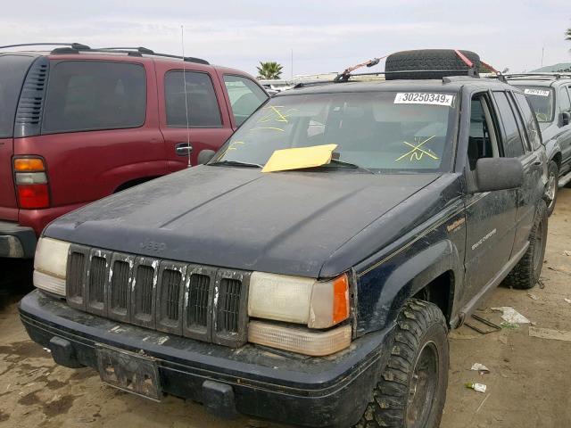 1J4GZ58S9TC291263 - 1996 JEEP GRAND CHER BLACK photo 2