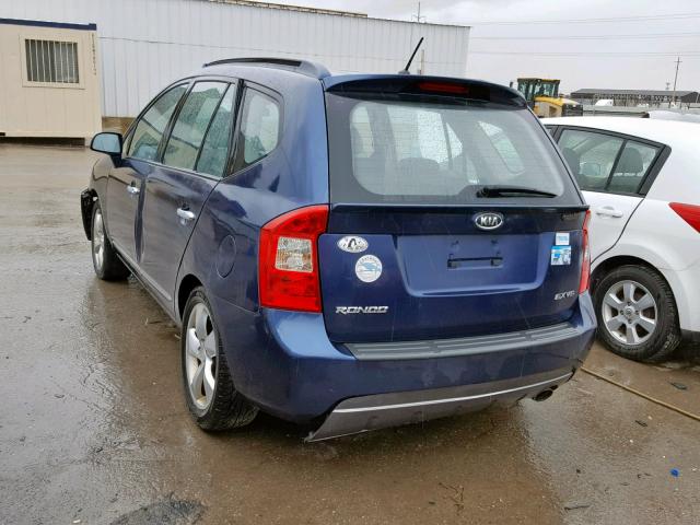 KNAFG526077105317 - 2007 KIA RONDO LX BLUE photo 3