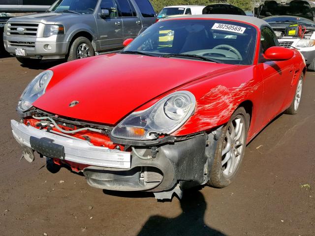 WP0CA29834U621519 - 2004 PORSCHE BOXSTER RED photo 2