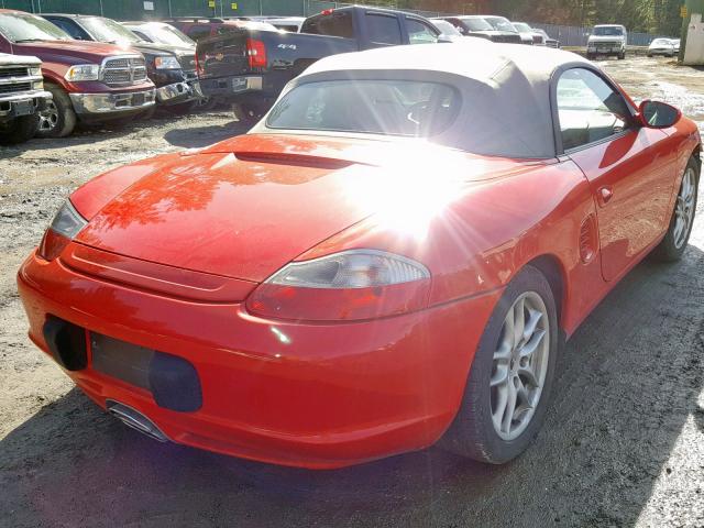 WP0CA29834U621519 - 2004 PORSCHE BOXSTER RED photo 4