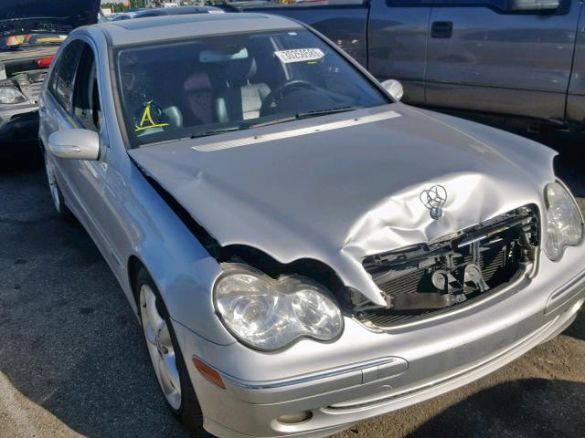 WDBRF40J54A643416 - 2004 MERCEDES-BENZ C 230K SPO GRAY photo 1