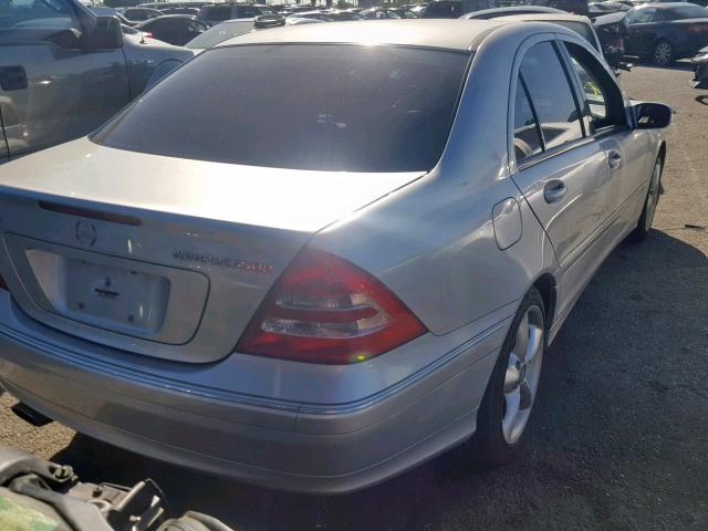 WDBRF40J54A643416 - 2004 MERCEDES-BENZ C 230K SPO GRAY photo 4