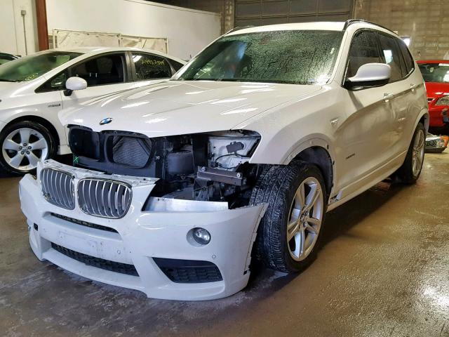 5UXWX7C52DL983241 - 2013 BMW X3 XDRIVE3 WHITE photo 2