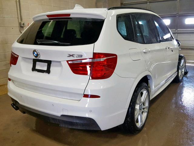 5UXWX7C52DL983241 - 2013 BMW X3 XDRIVE3 WHITE photo 4