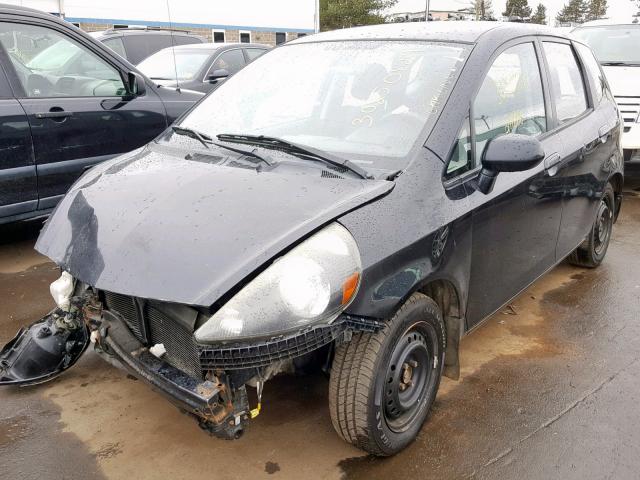 JHMGD38458S071818 - 2008 HONDA FIT BLACK photo 2