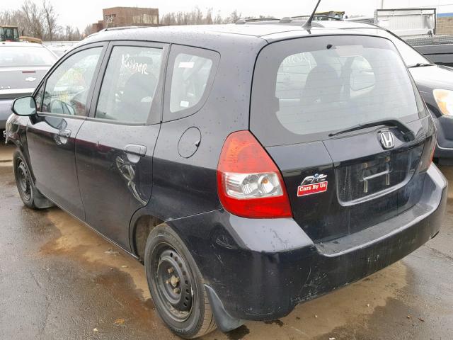 JHMGD38458S071818 - 2008 HONDA FIT BLACK photo 3