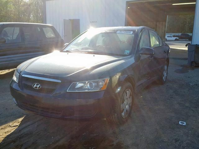 5NPET46C46H107263 - 2006 HYUNDAI SONATA GL BLACK photo 2