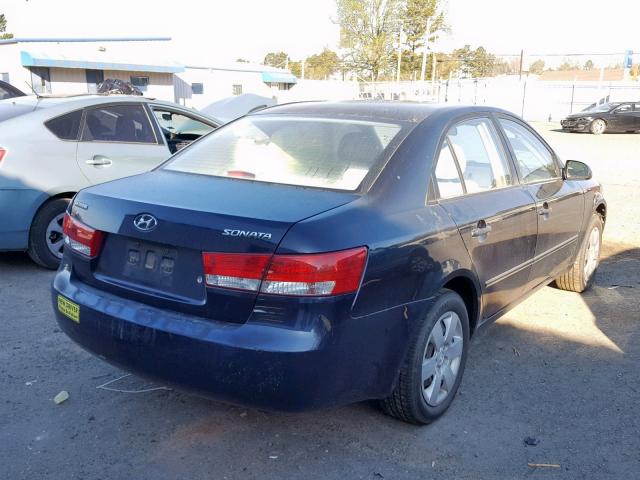 5NPET46C46H107263 - 2006 HYUNDAI SONATA GL BLACK photo 4