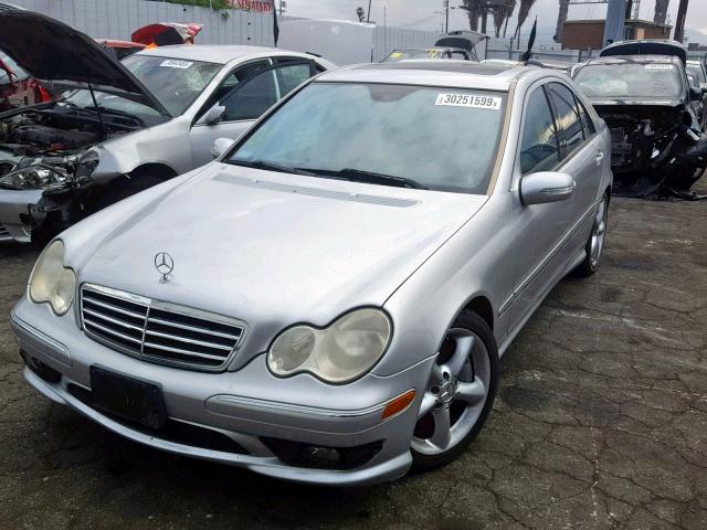 WDBRF40J65F692323 - 2005 MERCEDES-BENZ C 230K SPO SILVER photo 2