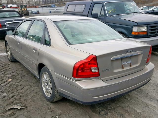 YV1TH59H341376052 - 2004 VOLVO S80 2.5T TAN photo 3