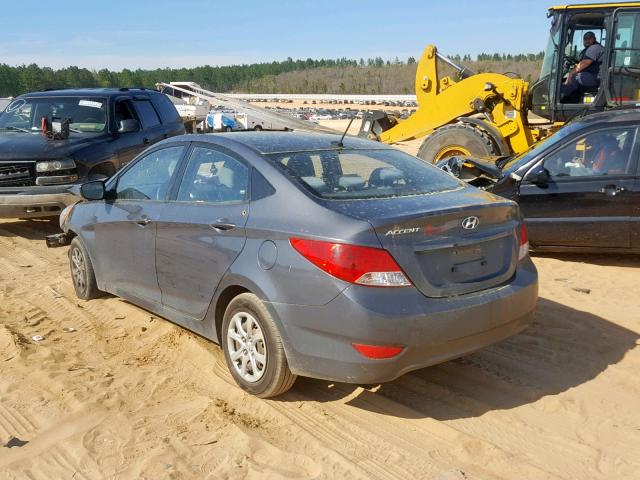 KMHCT4AE2DU290502 - 2013 HYUNDAI ACCENT GLS GRAY photo 3