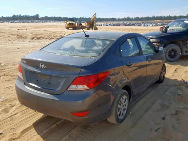 KMHCT4AE2DU290502 - 2013 HYUNDAI ACCENT GLS GRAY photo 4