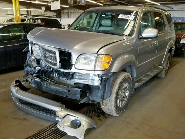 5TDBT48A44S205702 - 2004 TOYOTA SEQUOIA LI SILVER photo 2