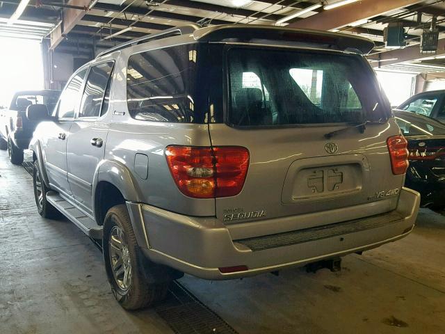 5TDBT48A44S205702 - 2004 TOYOTA SEQUOIA LI SILVER photo 3