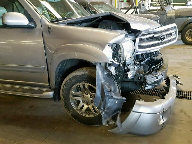 5TDBT48A44S205702 - 2004 TOYOTA SEQUOIA LI SILVER photo 9