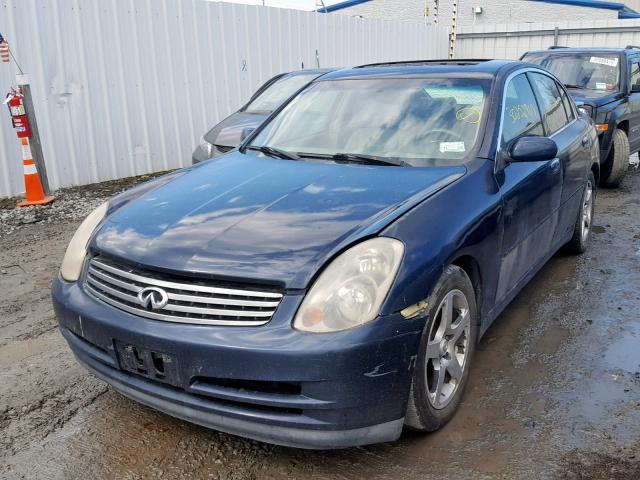 JNKCV51E33M018347 - 2003 INFINITI G35 BLUE photo 2