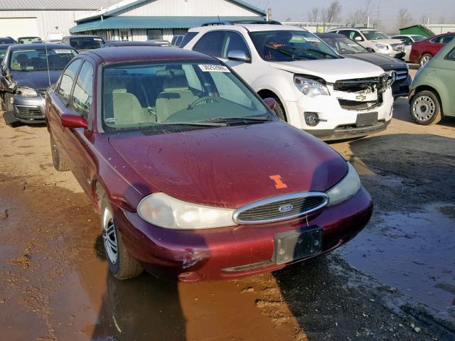 1FAFP6635WK249424 - 1998 FORD CONTOUR LX MAROON photo 1